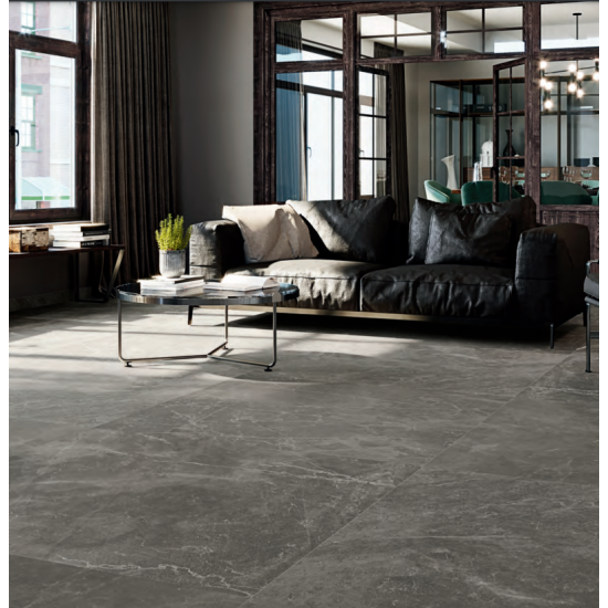Πλακάκι Bayona Grey Natural 120Χ120 Ματ Μαρμαριζέ Γκρι Σκούρο